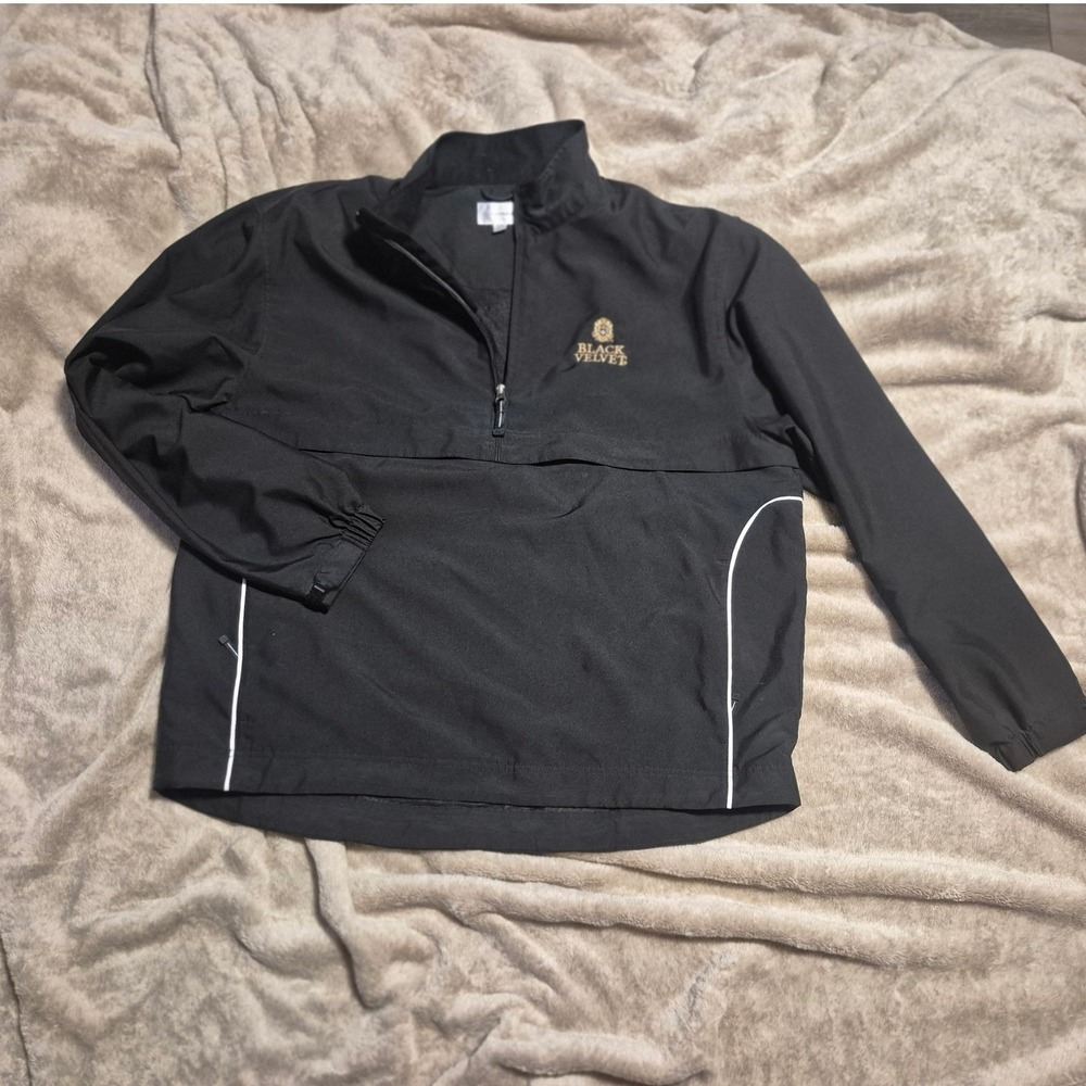 Cutter & Buck CB WindTec Mens XL Black Velvet Quarter Zip Windbreaker Jacket